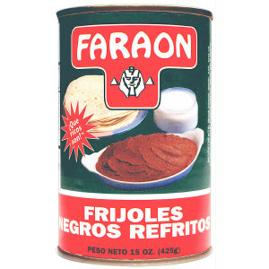 FARAON BLACK REFRIED BEAN 12/15 OZ