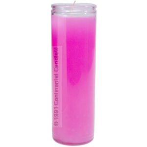 SOLID PINK WAX CANDLE  PN 12 TALL 