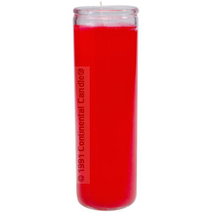 SOLID RED WAX CANDLE    R 12 TALL 
