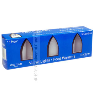 VOTIVE 15HR CANDLES       12/5PACK