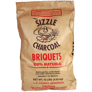 SIZZLE CHARCOAL BRICKETS  10   LBS