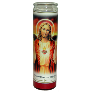 ROSARY SACRED HEART RED R 12  TALL